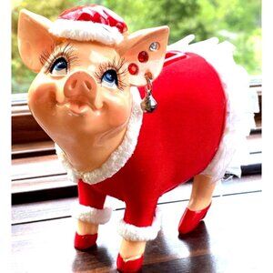 Mrs. Claus Piggy Cracker Barrel Bank Vintage